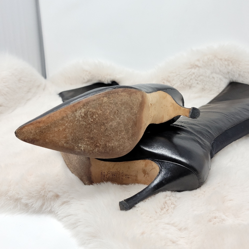✖ VTG Manolo Blahnik Stiletto Boots Euro 37/US 7 - Picture 4 of 7